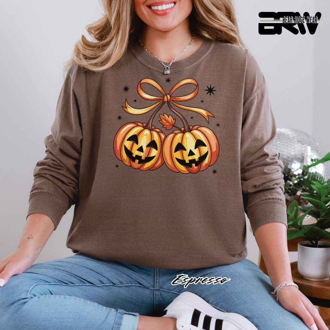 'Pumpkin Cherries' Fall Crewneck Sweatshirt