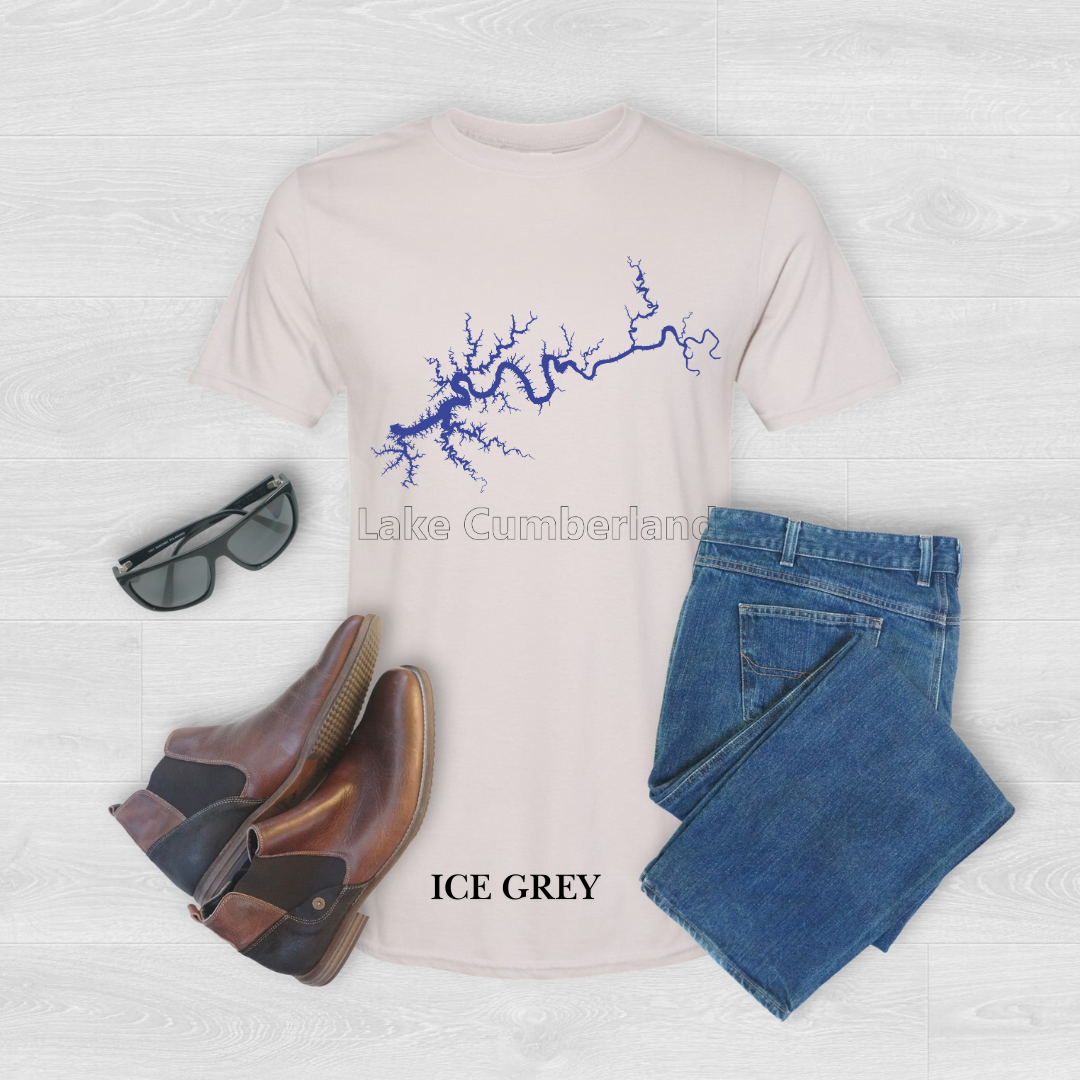"Blue Lake Cumberland Map" Tee