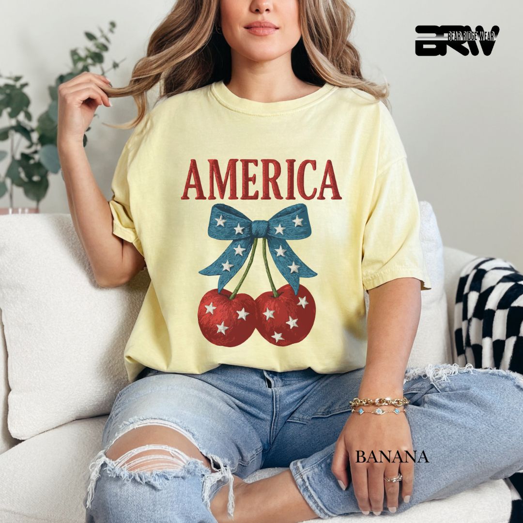 America Cherries - Patriotic Tee