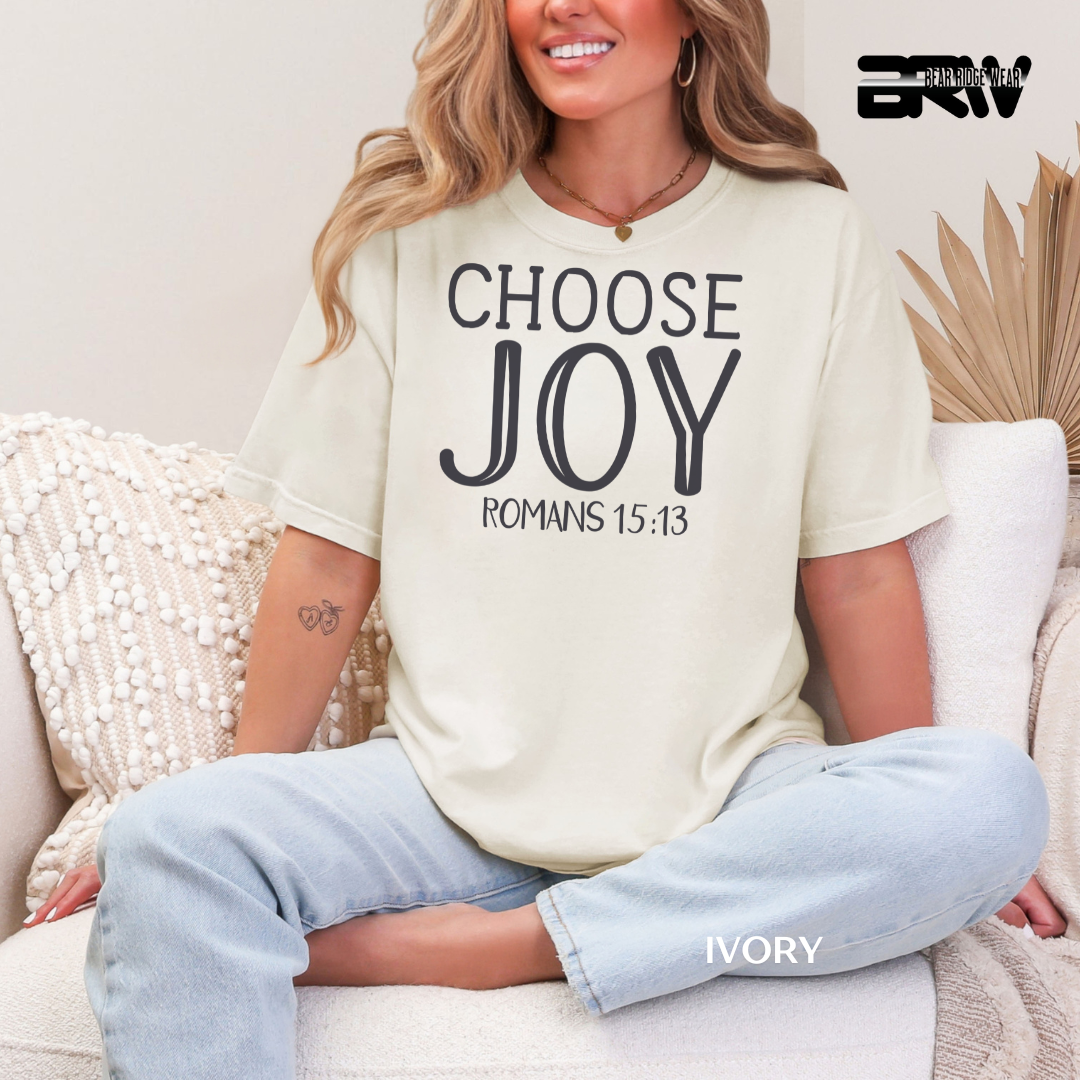 'Choose Joy.' Faith Tee