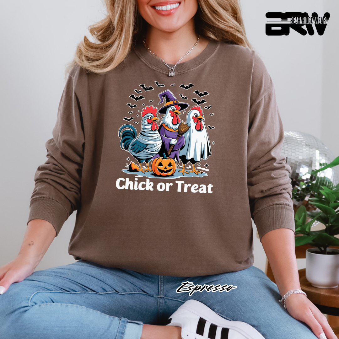 'Chick Or Treat' Fall Crewneck Sweatshirt
