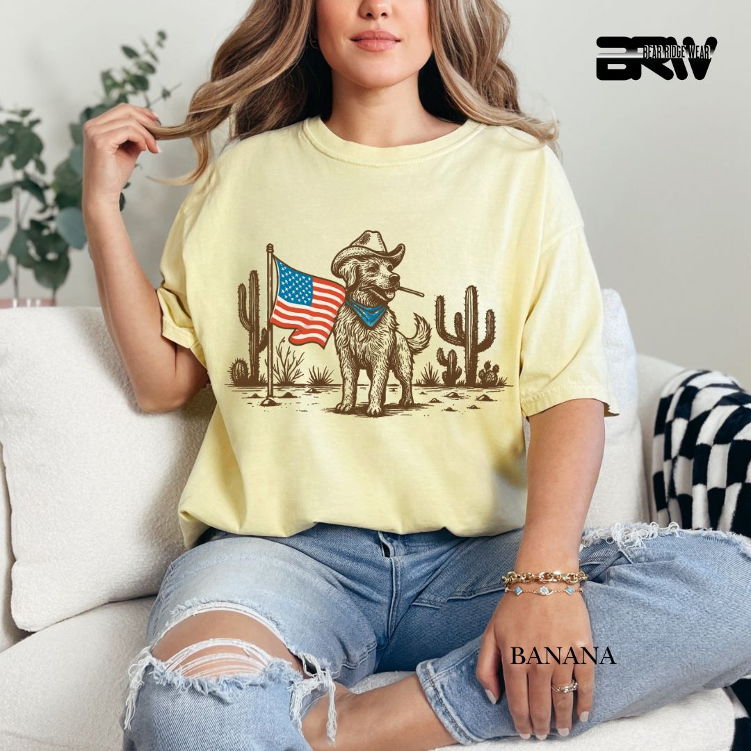 Dog-Flag- Patriotic Tee