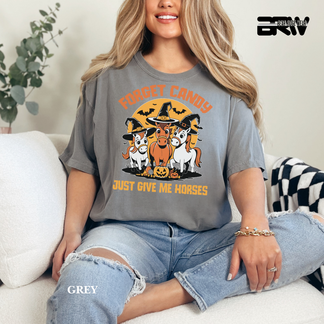 'Forget Candy-Horses' Fall Tee