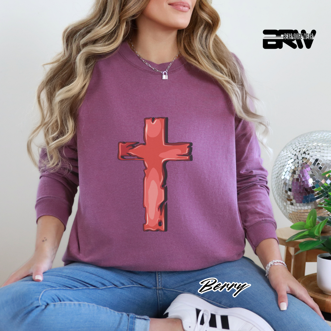 'Old Cross' Faith Long-Sleeve Tee