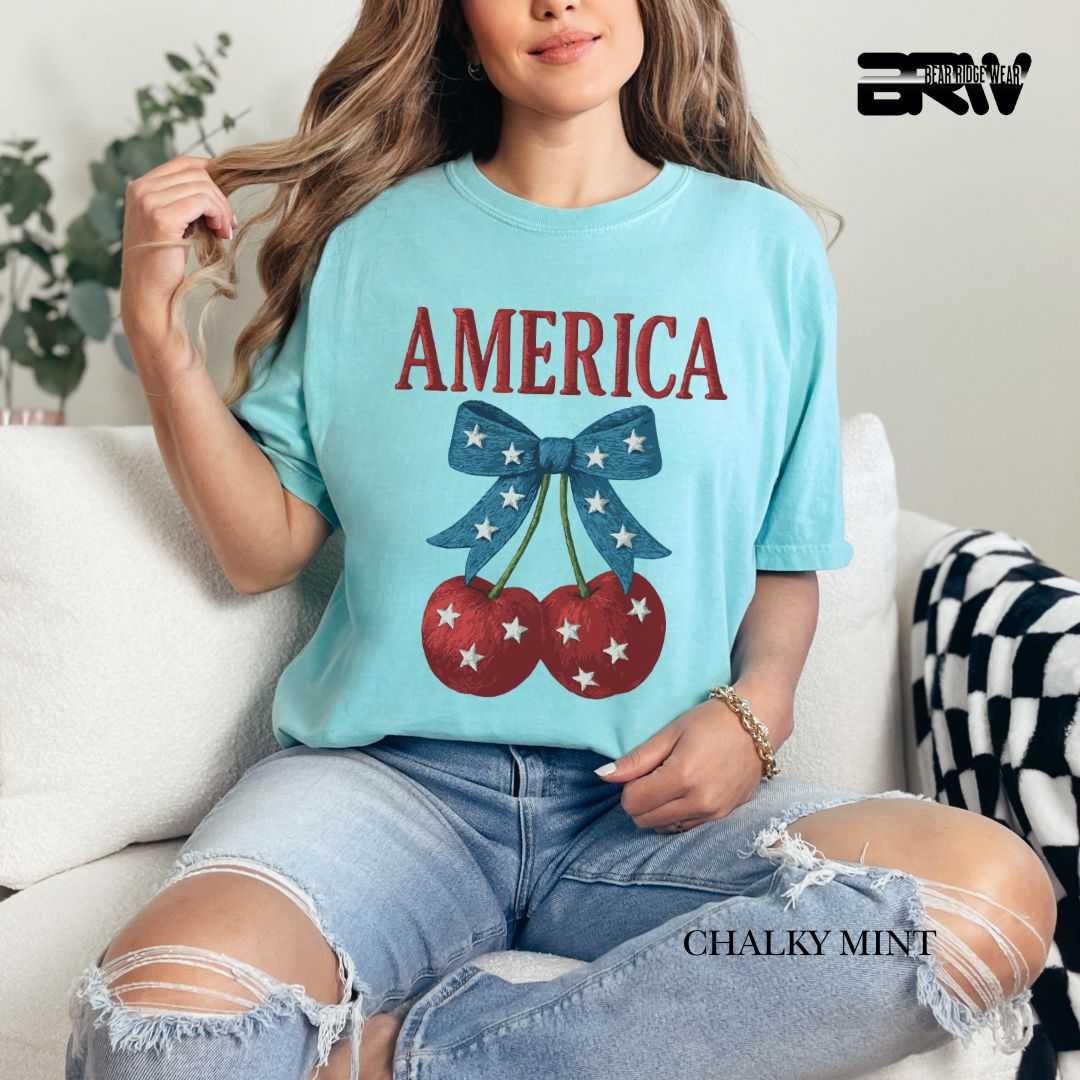 America Cherries - Patriotic Tee