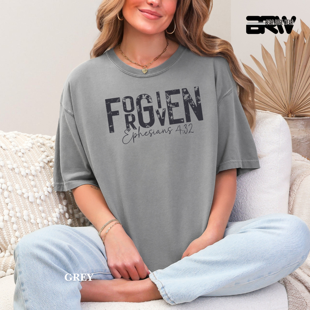 'Forgiven-Black' Faith Tee