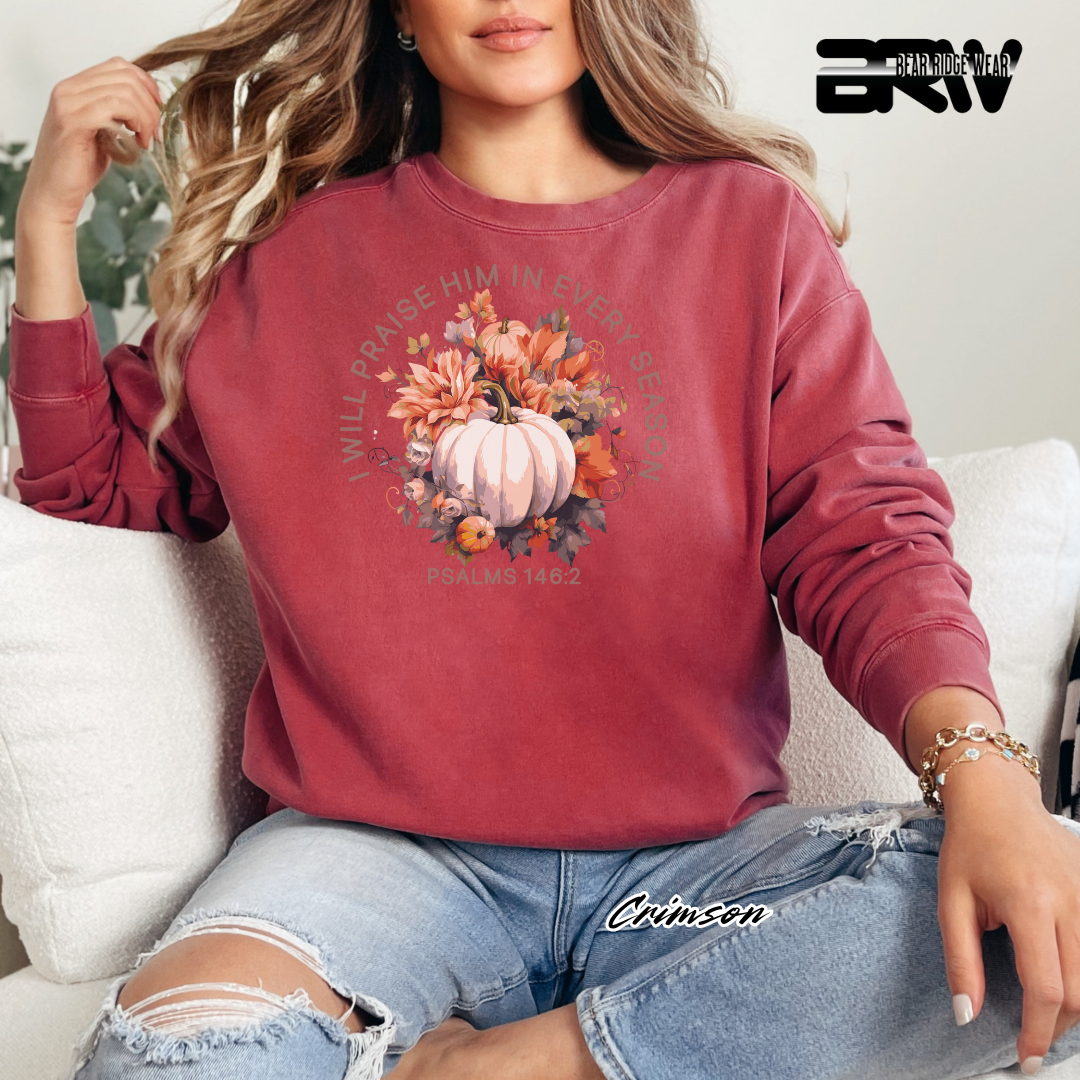 'I Will Praise Him' Fall Crewneck Sweatshirt