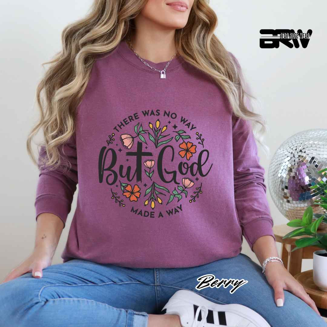 'But God' Long-Sleeve Tee