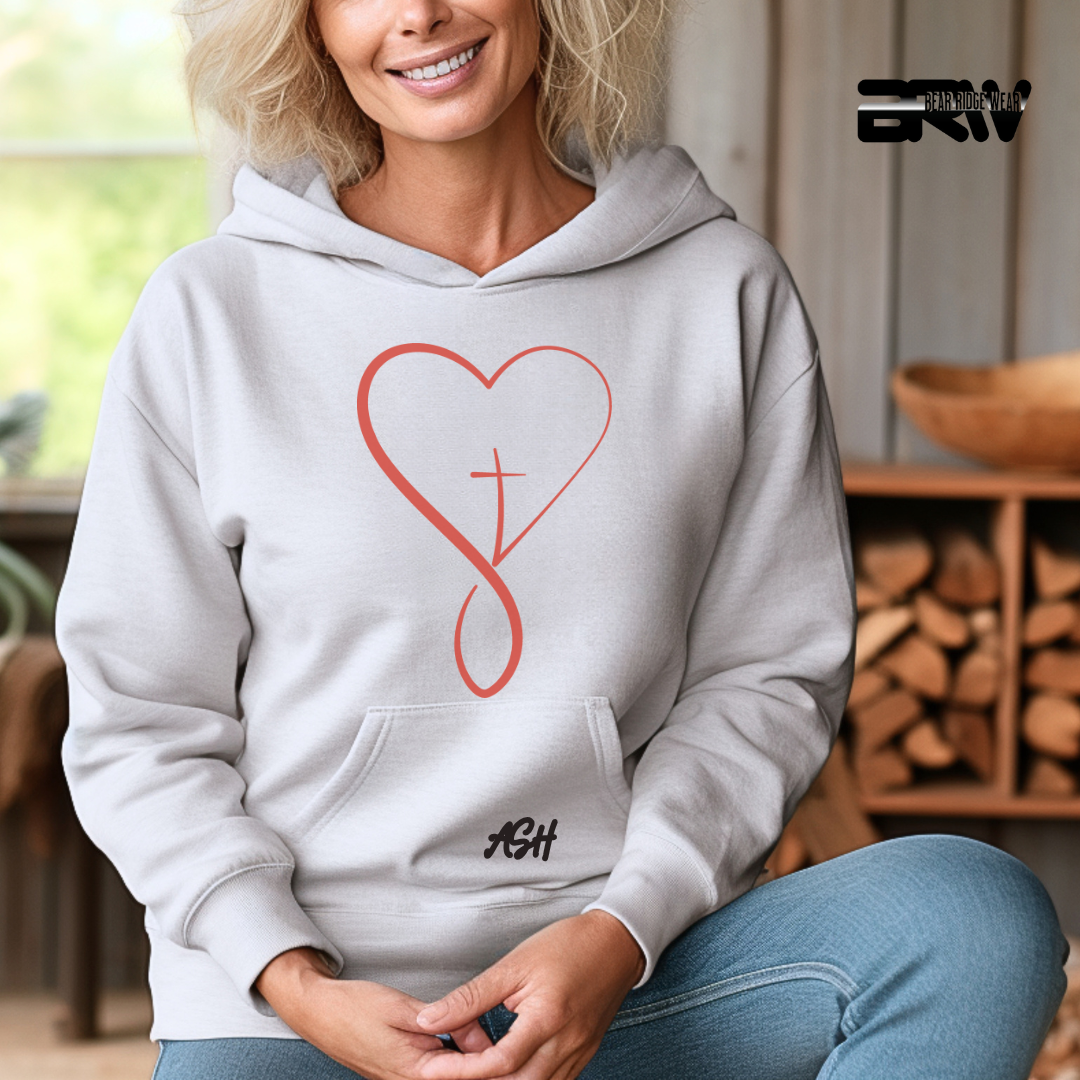 'Infinity Heart With Cross Inside' Faith Hoodie