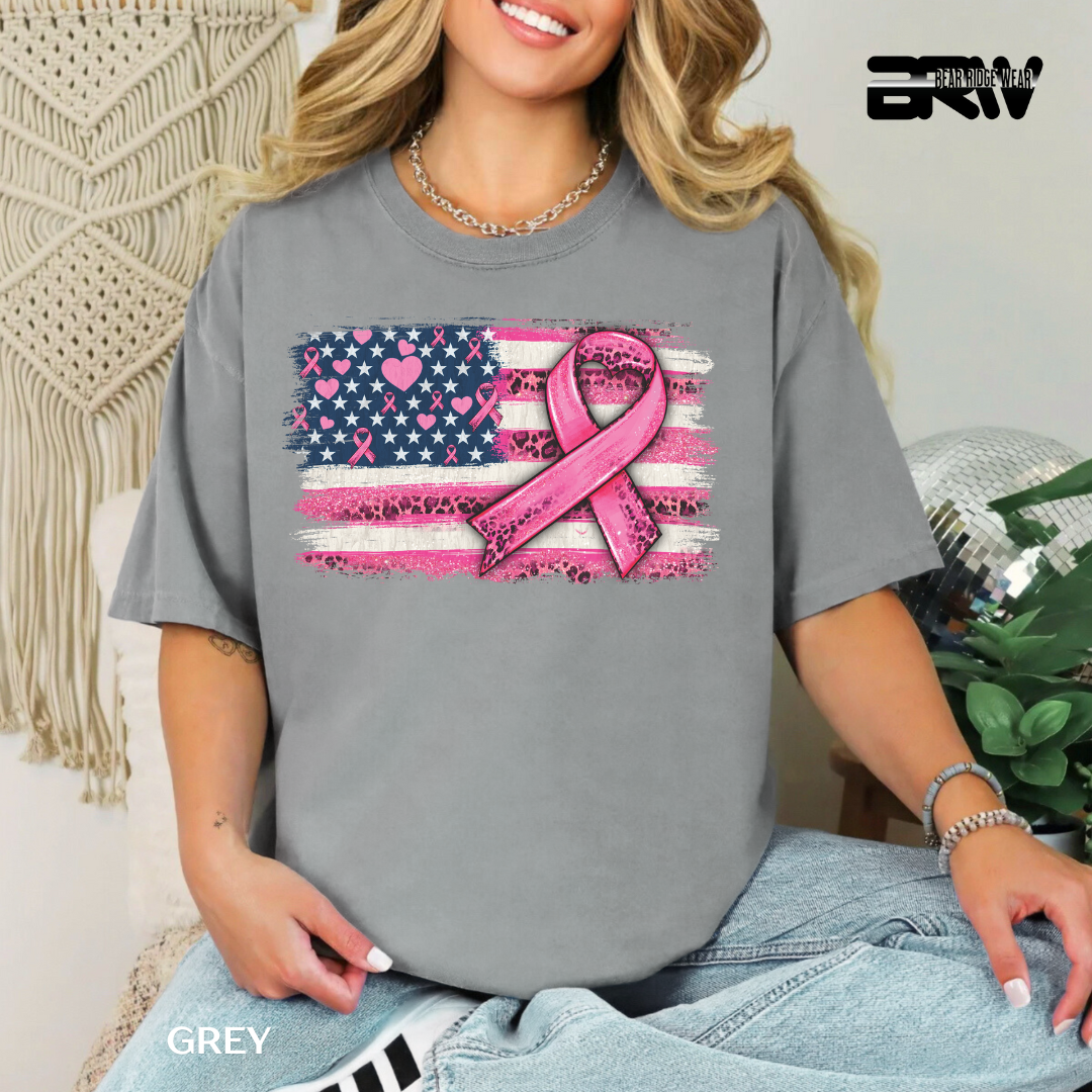 'Breast Cancer-Flag' Awareness Tee