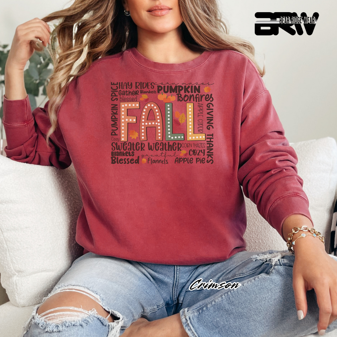 'Fall Hay Rides etc' Fall Crewneck Sweatshirt