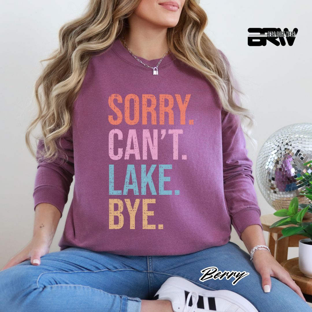 'Sorry Can't Lake Bye' Summer Long Sleeve Tee