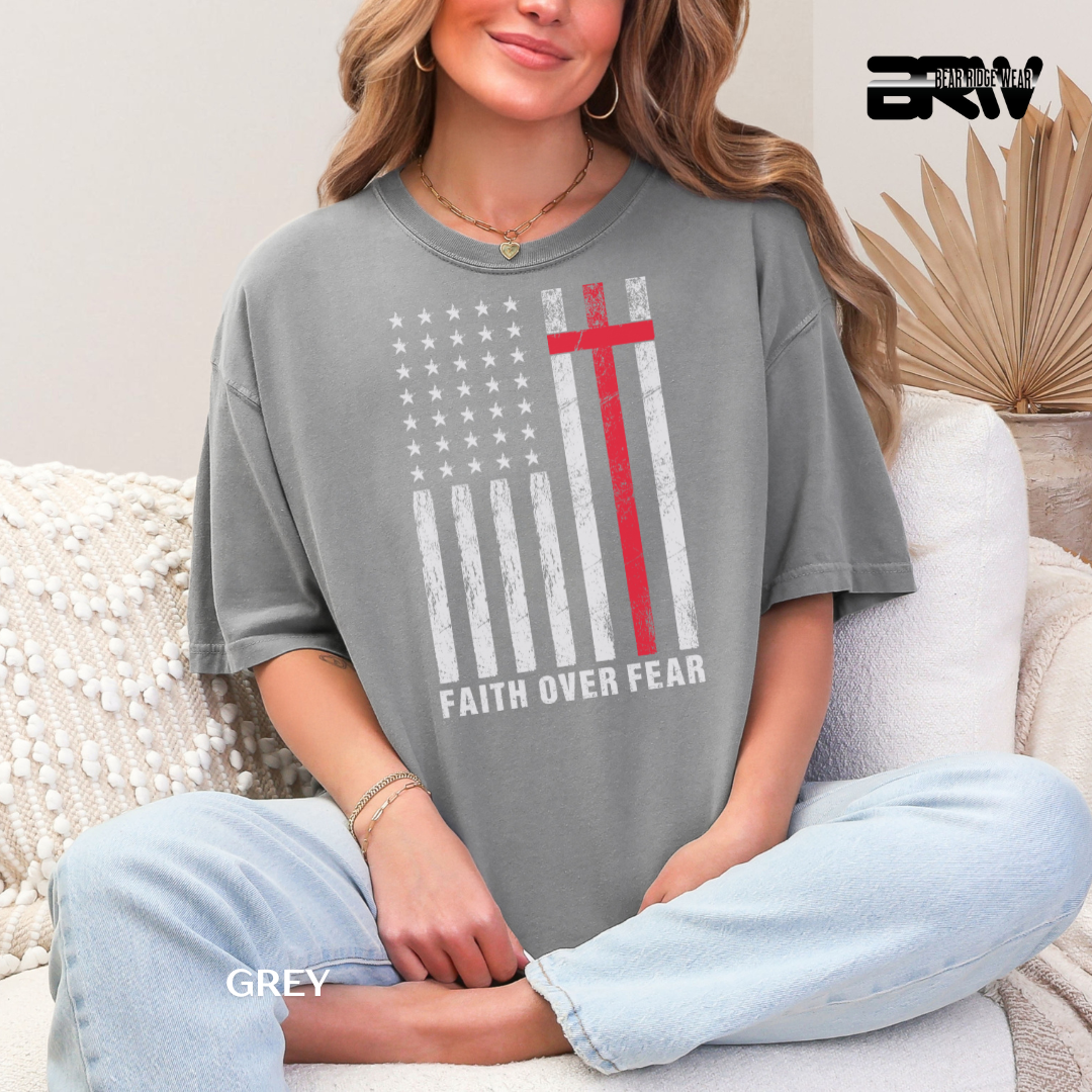 'Faith over Fear-Flag' Faith Tee
