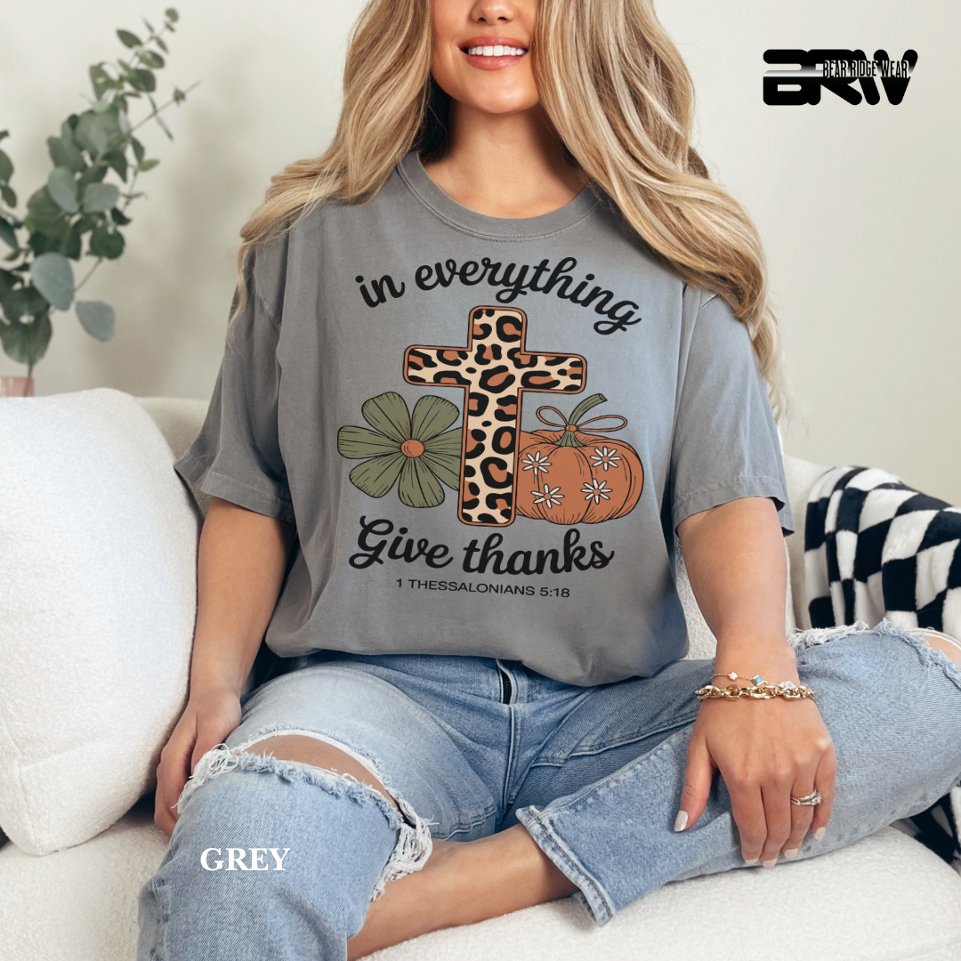 'In Everything Give Thanks' Fall Tee