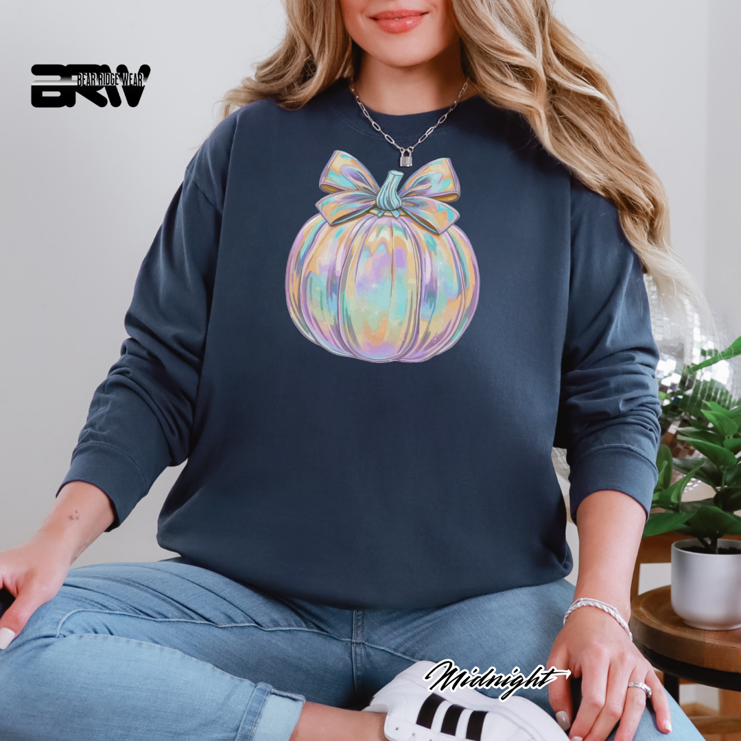 'Iridescent Pumpkin' Fall Long-Sleeve Tee