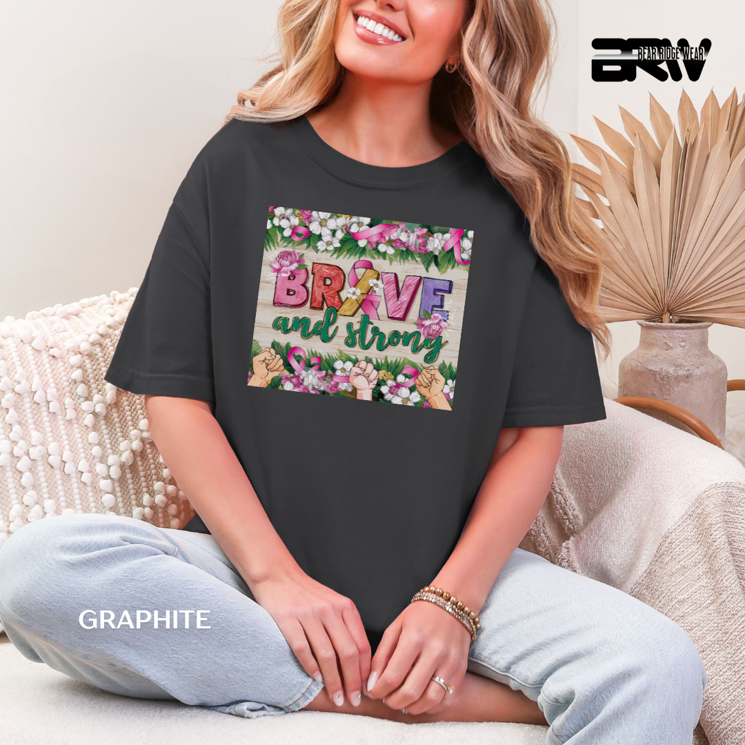 'Brave and strong' Awareness Tee