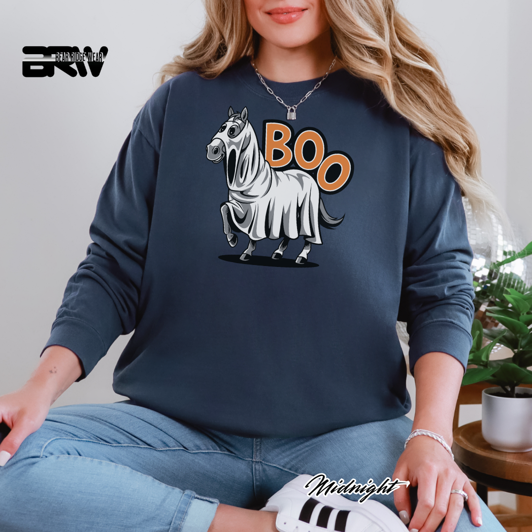 'Horse-Boo' Fall Long-Sleeve Tee
