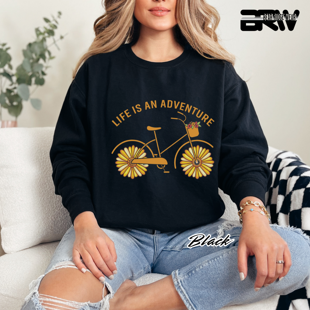 'Life is an adventure' Crewneck Sweatshirt