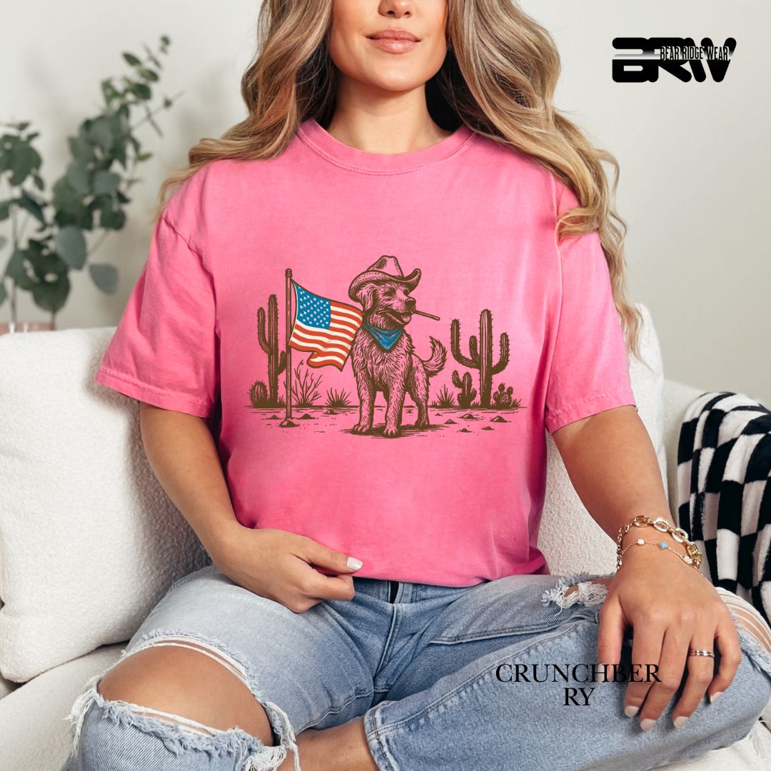 Dog-Flag- Patriotic Tee