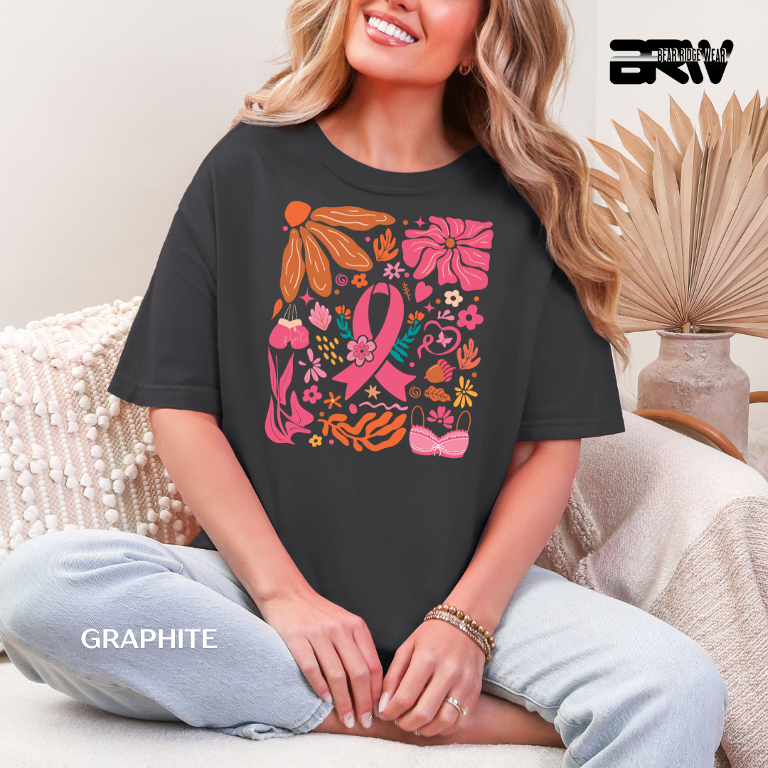 'Breast Cancer Boho' Awareness Tee