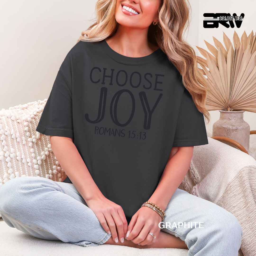 'Choose Joy.' Faith Tee
