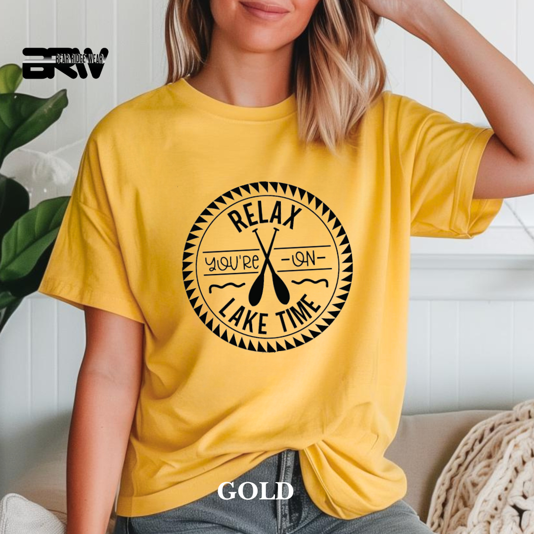 "Relax, You're on Lake Time" Tee