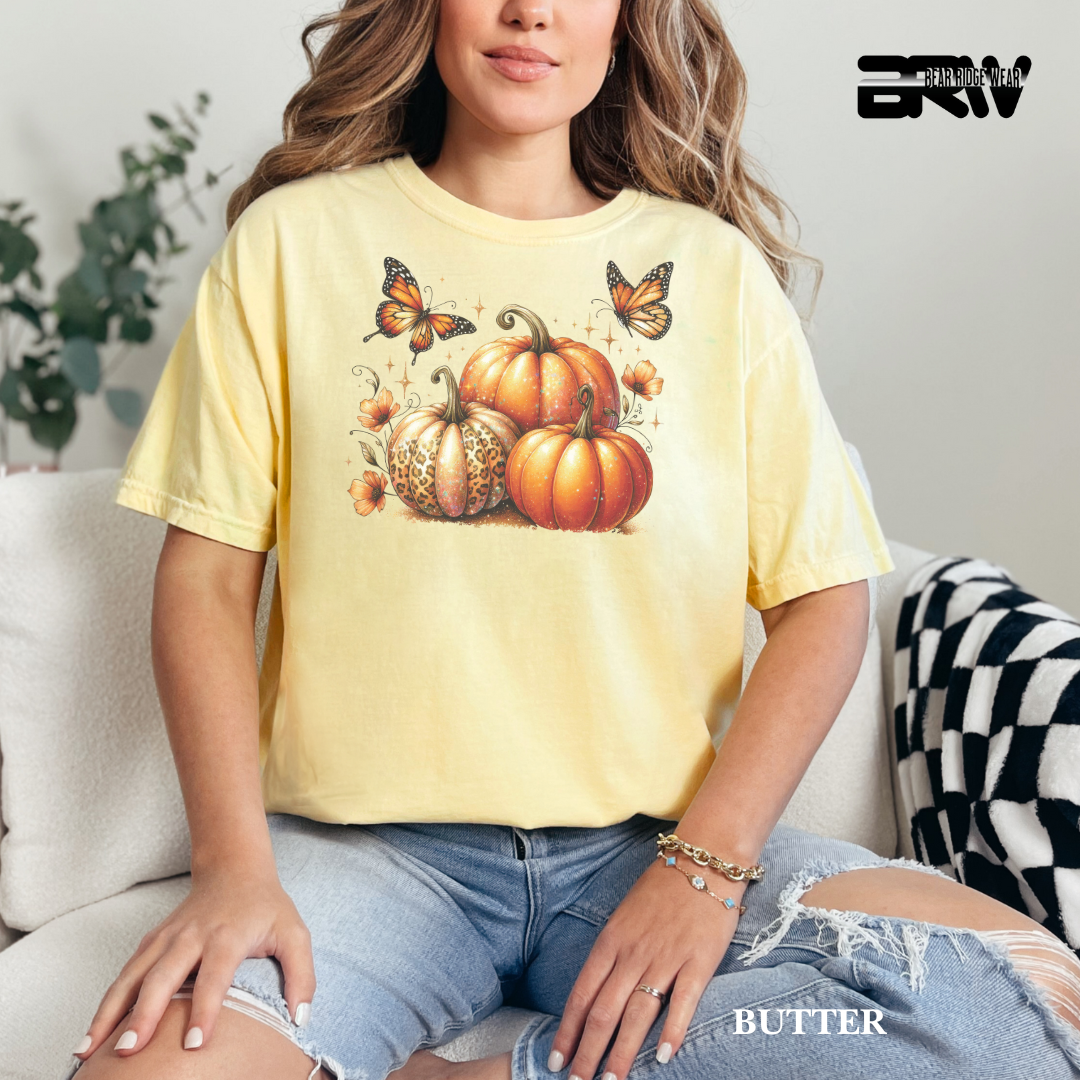 'Pumpkins And Butterflies' Fall Tee