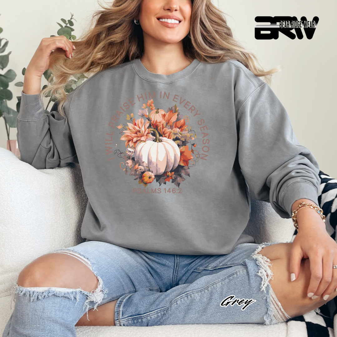 'I Will Praise Him' Fall Crewneck Sweatshirt
