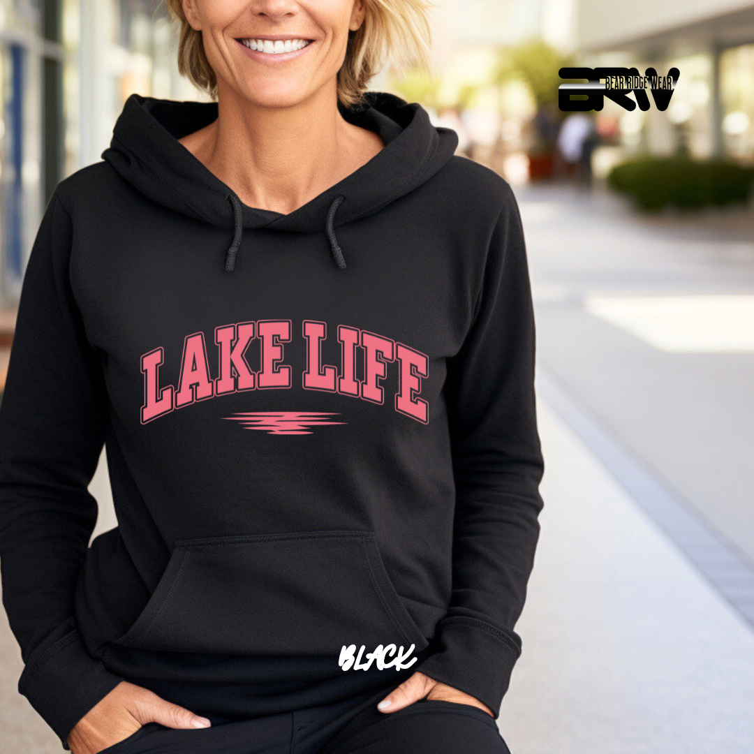 "Pink Stroke Lake Life" Hoodie