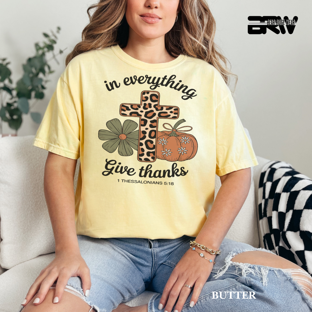 'In Everything Give Thanks' Fall Tee