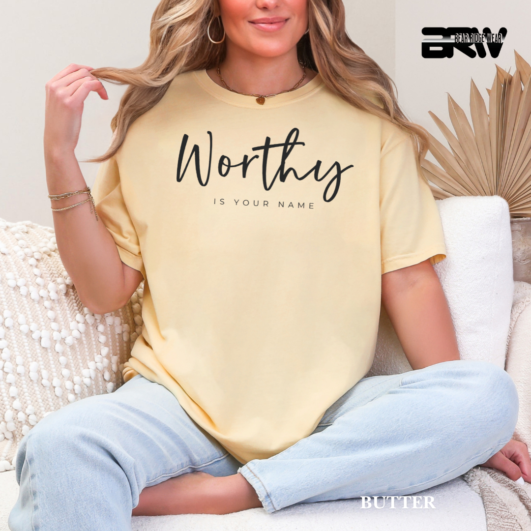 'Worthy-Black' Faith Tee