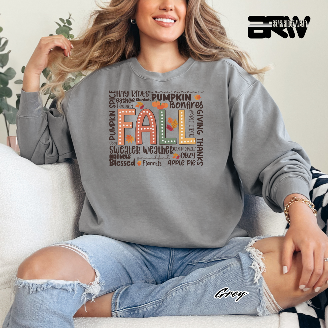 'Fall Hay Rides etc' Fall Crewneck Sweatshirt