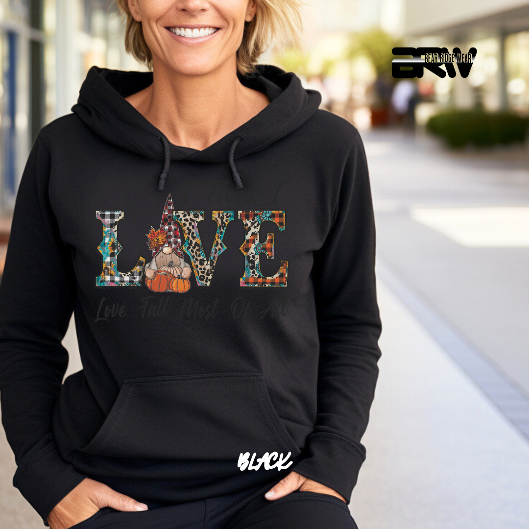 'Love Fall Most Of All-Gnome' Fall Hoodie