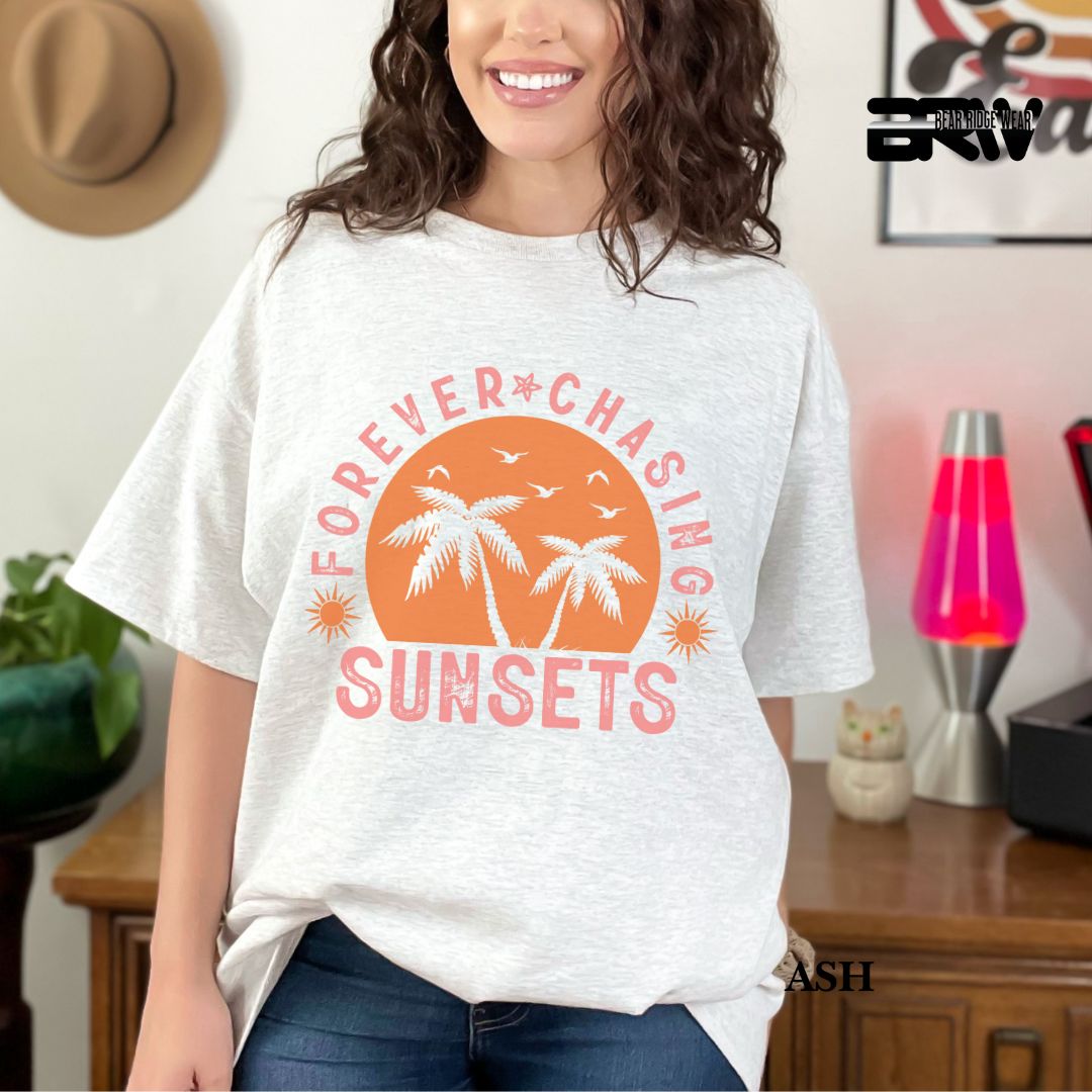 'Forever Chasing Sunsets' 3 Summer Tee