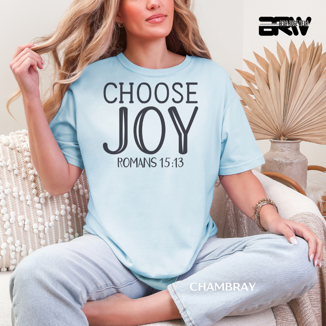 'Choose Joy.' Faith Tee