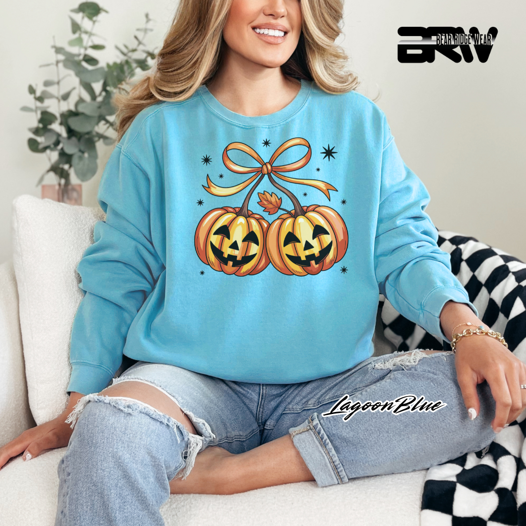 'Pumpkin Cherries' Fall Crewneck Sweatshirt