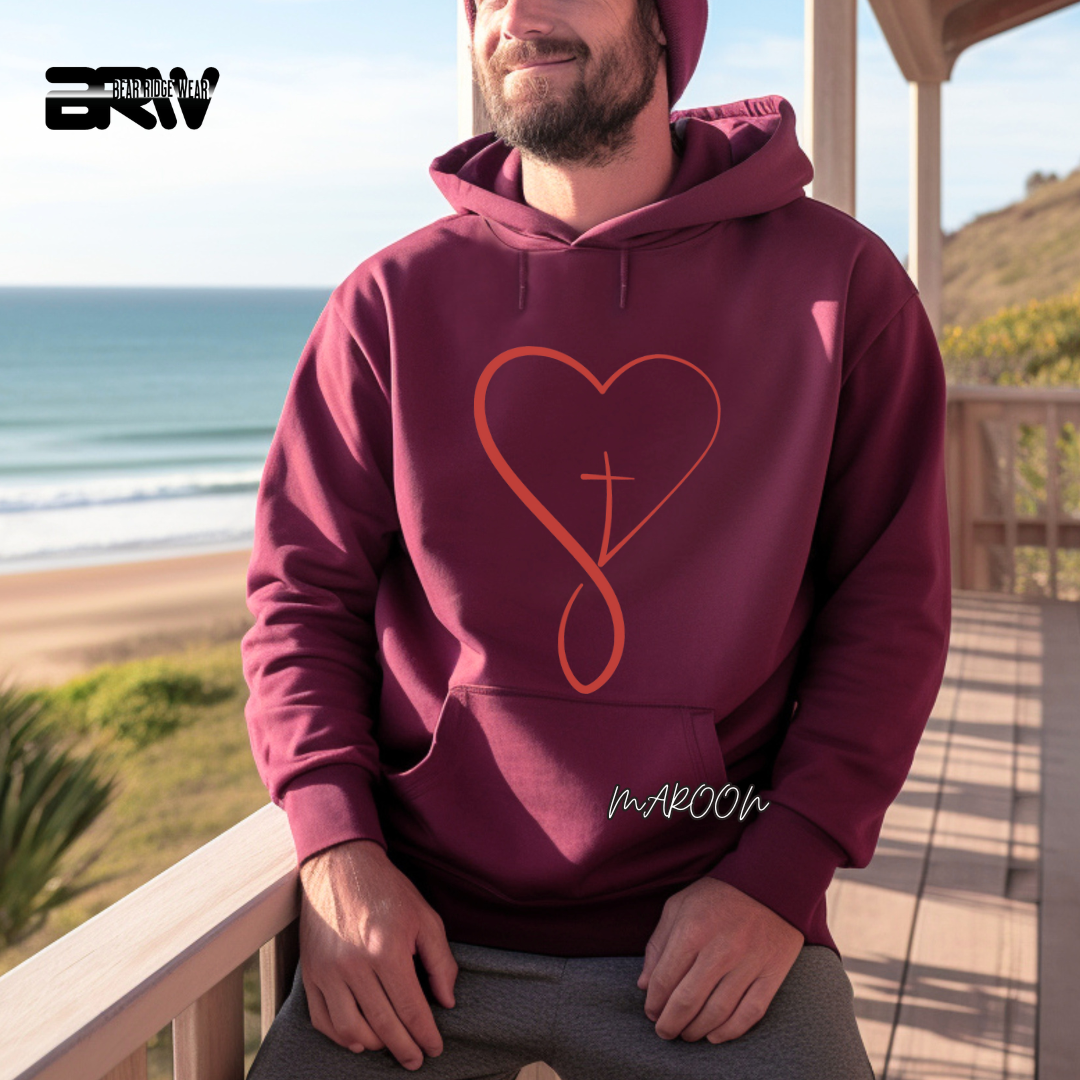 'Infinity Heart With Cross Inside' Faith Hoodie