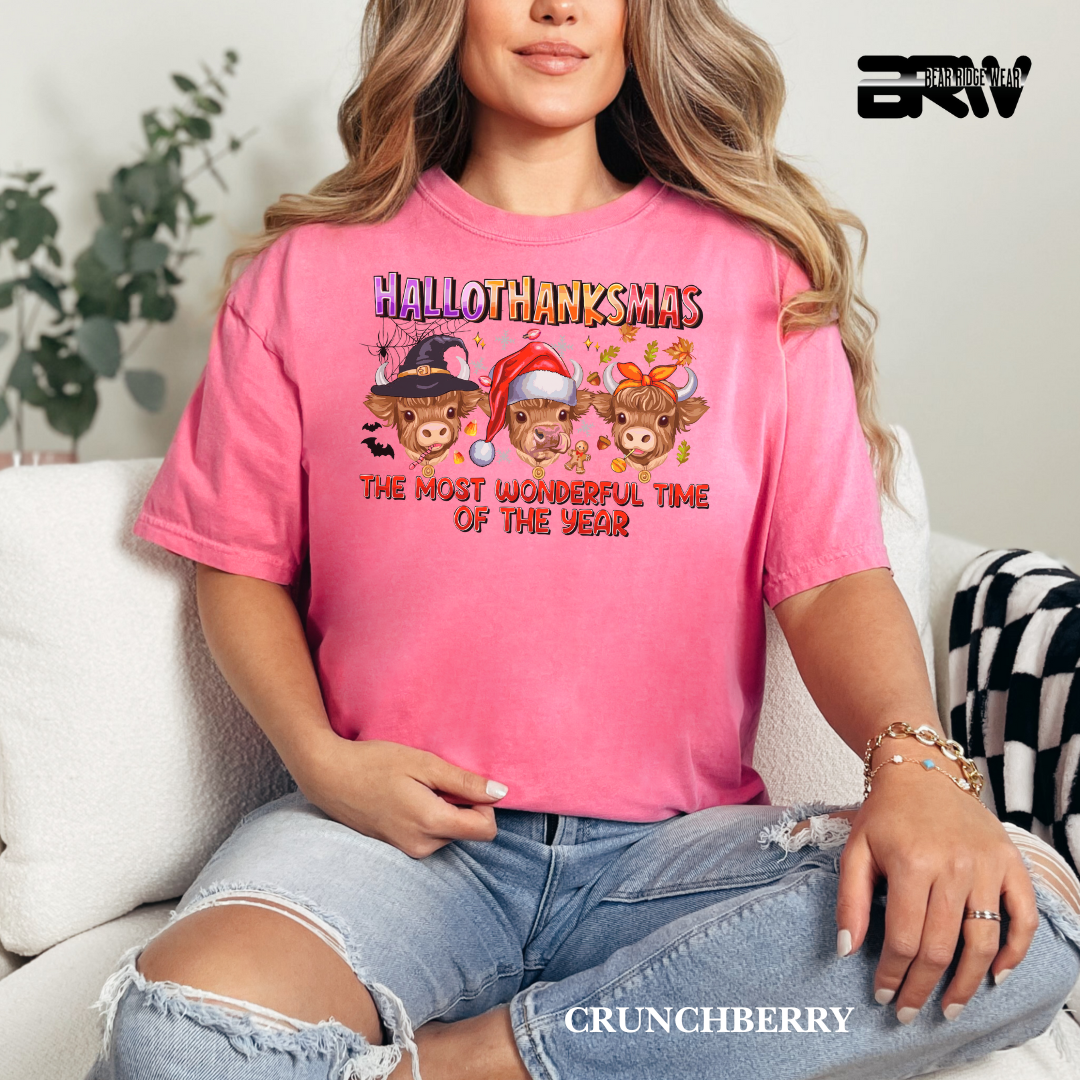 'Hallothanksmas cow' Fall Tee