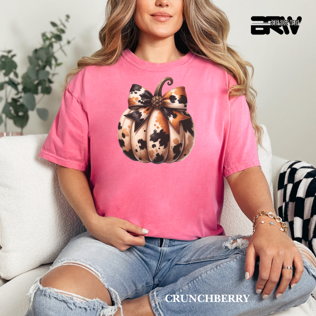 'Cow Hide Pumpkin' Fall Tee
