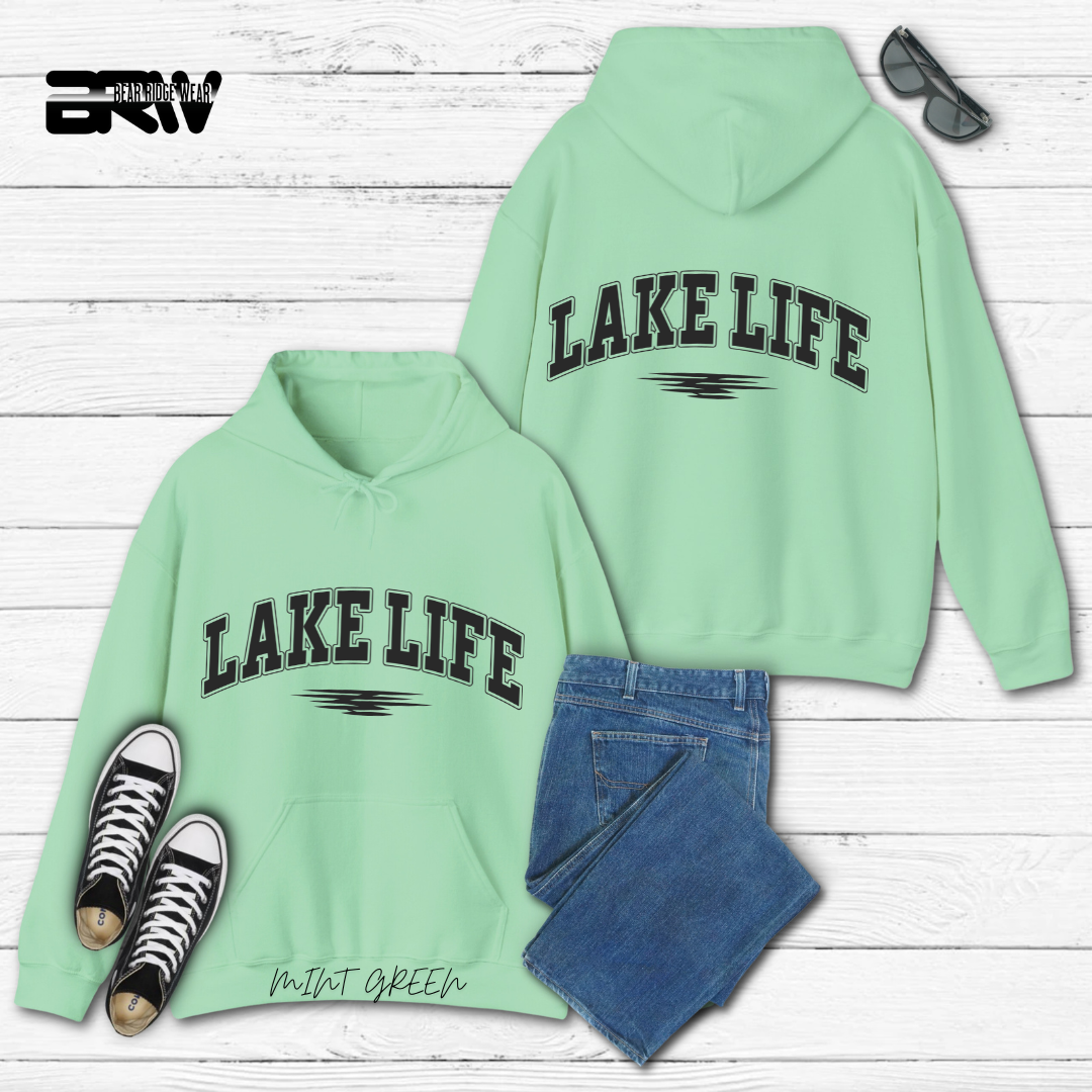 "Black Stroke Lake Life" Hoodie