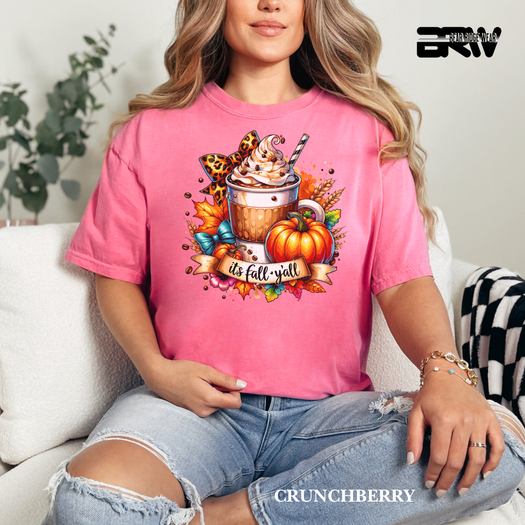 'Its Fall Yall Latte.' Fall Tee