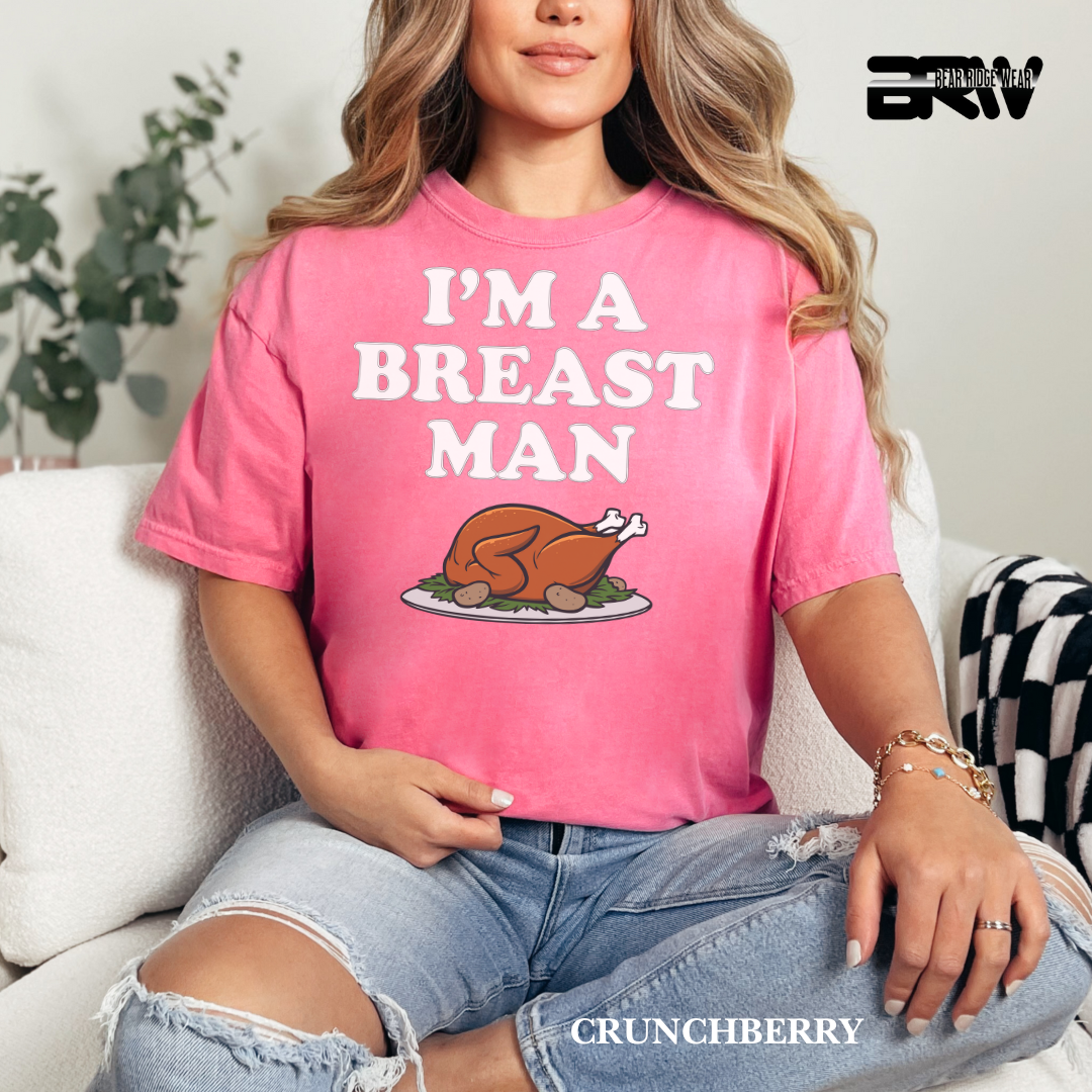 'I'm a breast man' Fall Tee
