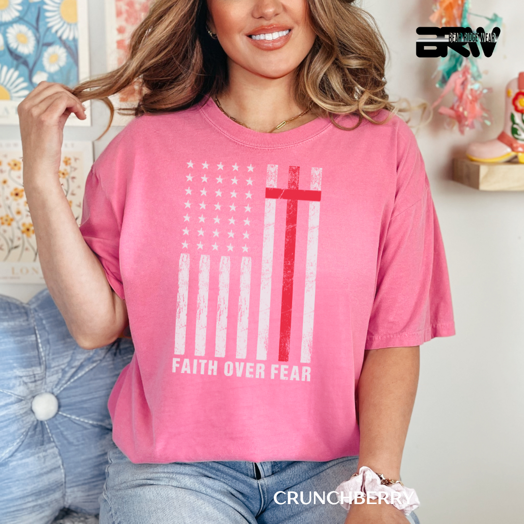 'Faith over Fear-Flag' Faith Tee