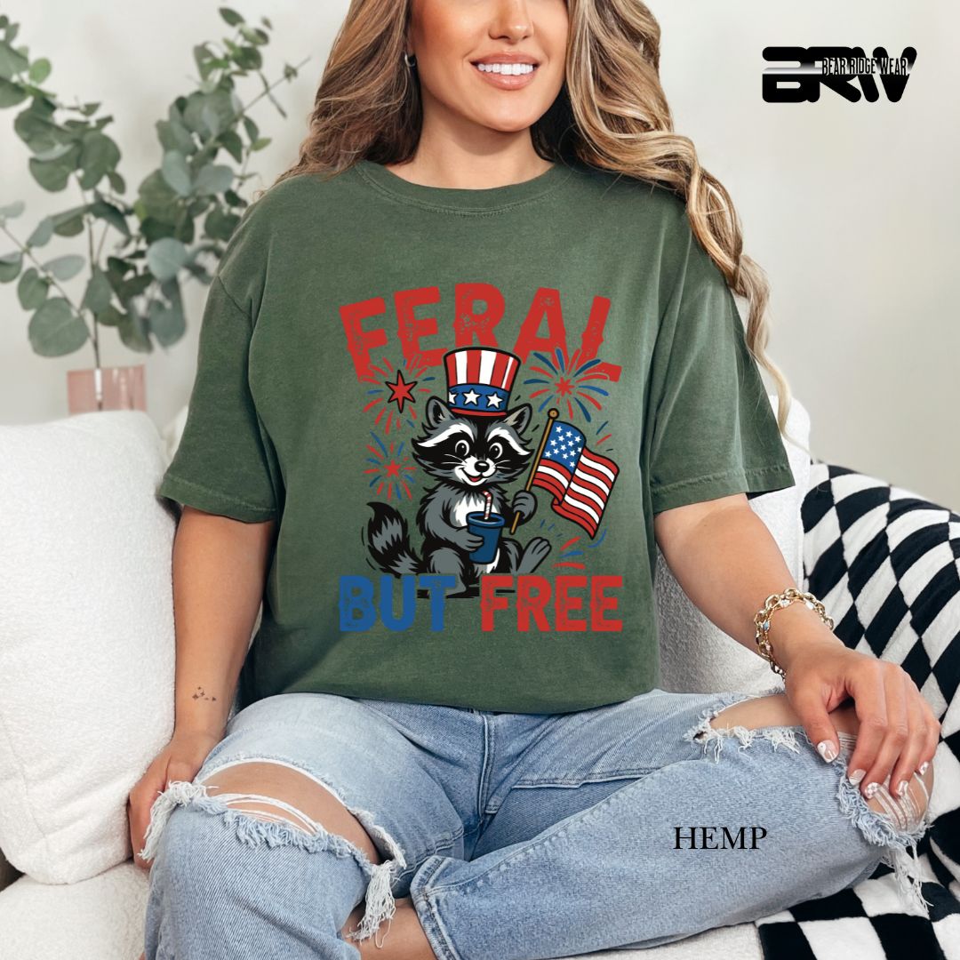 Feral-Raccoon- Patriotic Tee
