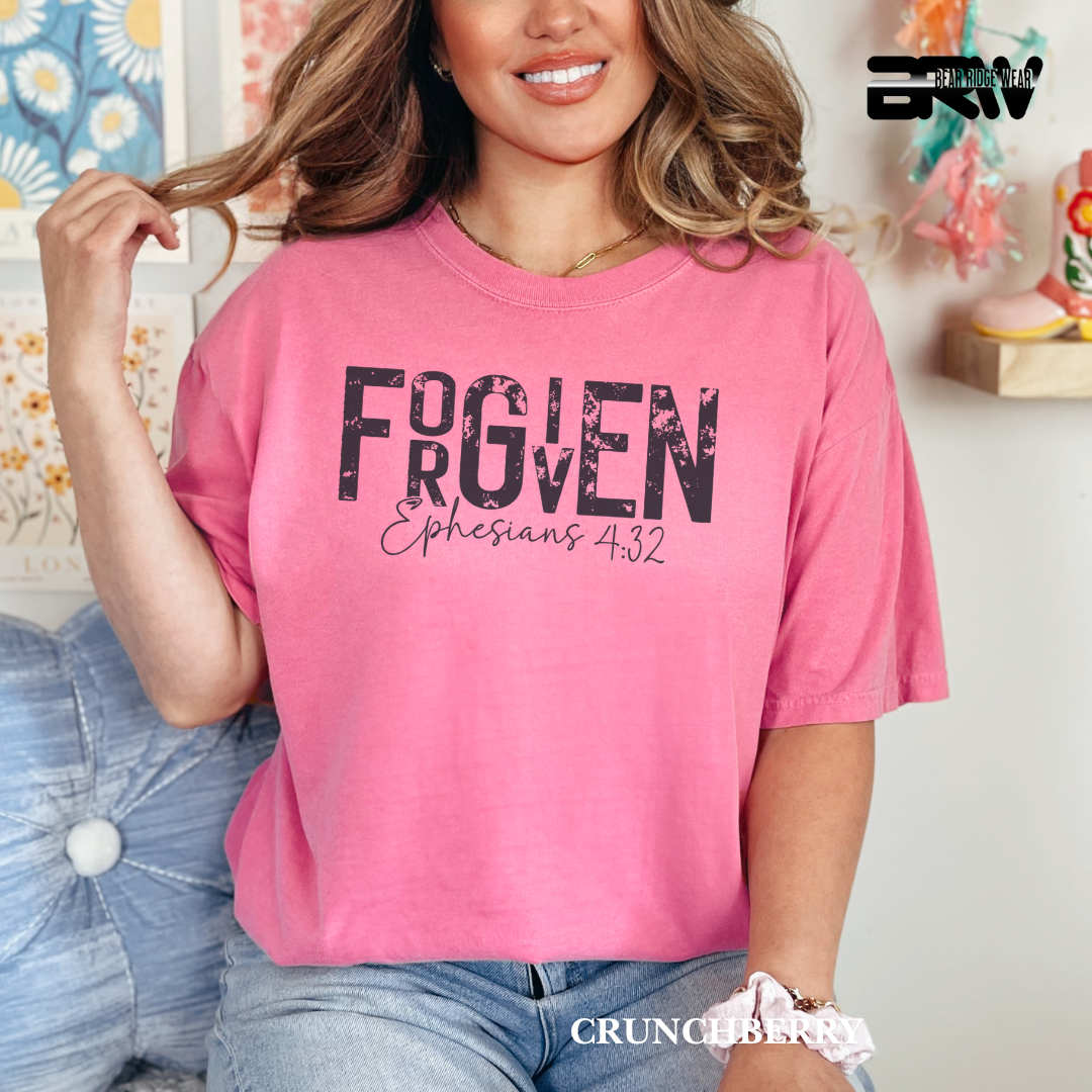 'Forgiven-Black' Faith Tee