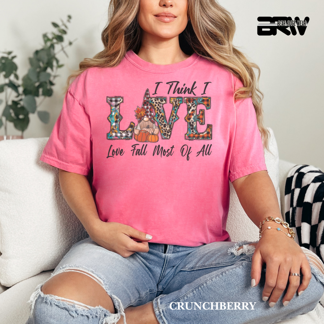 'Love Fall Most Of All-Gnome' Fall Tee