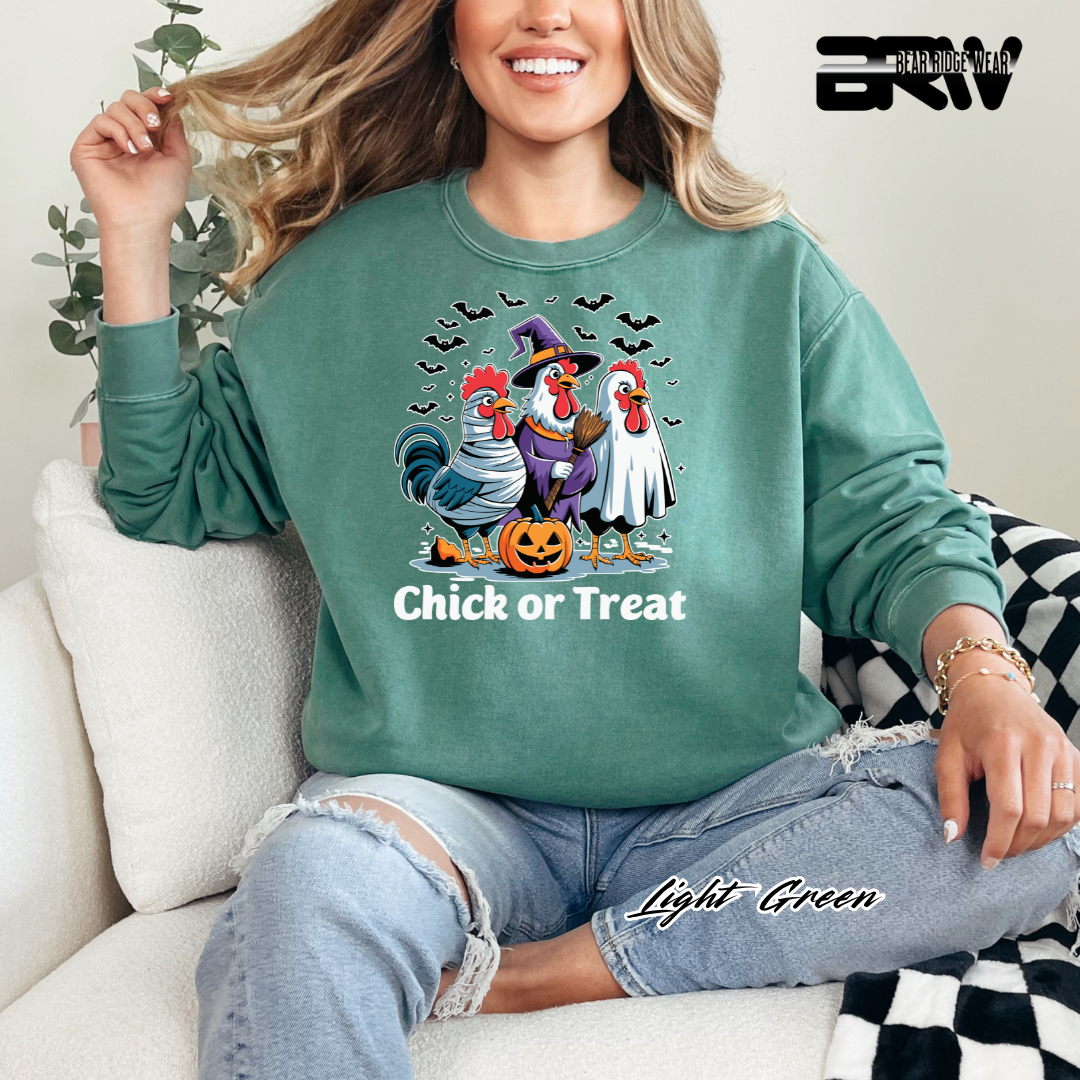 'Chick Or Treat' Fall Crewneck Sweatshirt