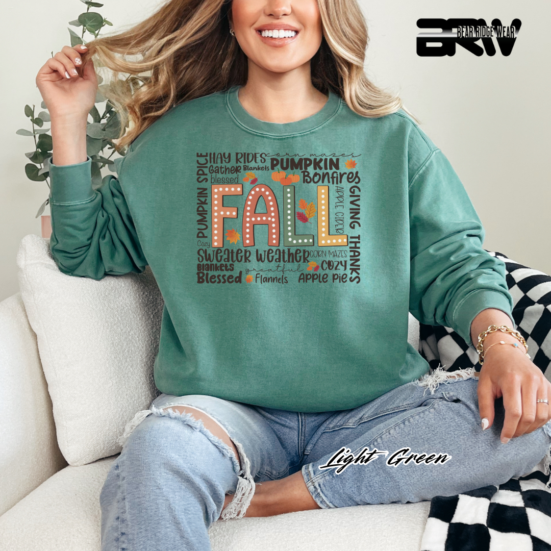 'Fall Hay Rides etc' Fall Crewneck Sweatshirt