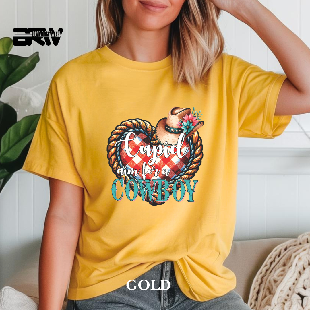 ‘Cupid, Aim for a Cowboy’ Tee