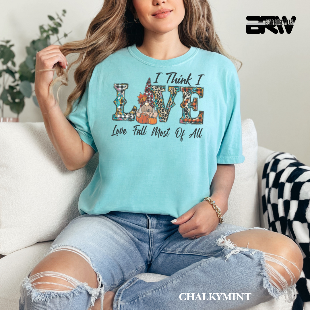 'Love Fall Most Of All-Gnome' Fall Tee